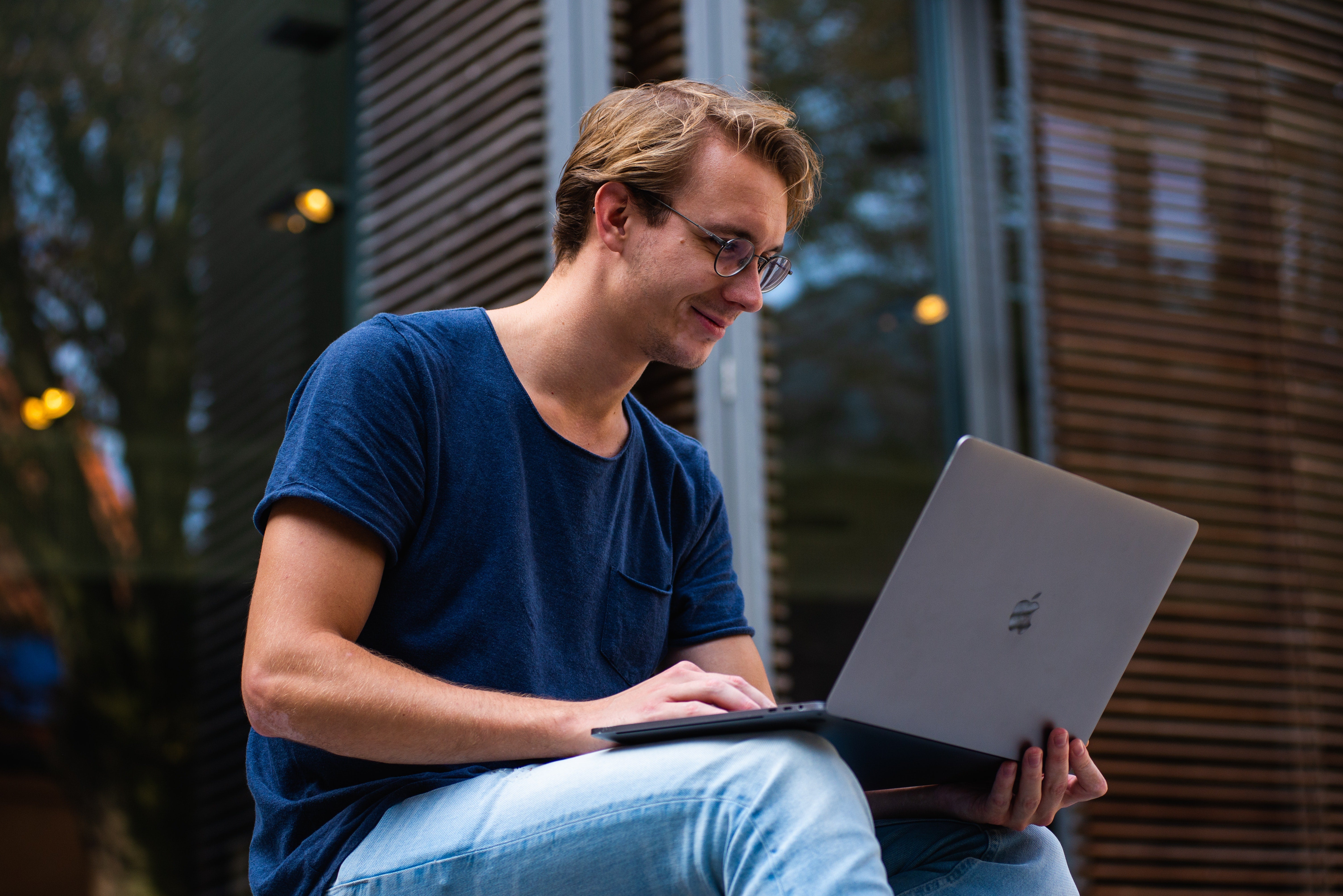 Student on laptop