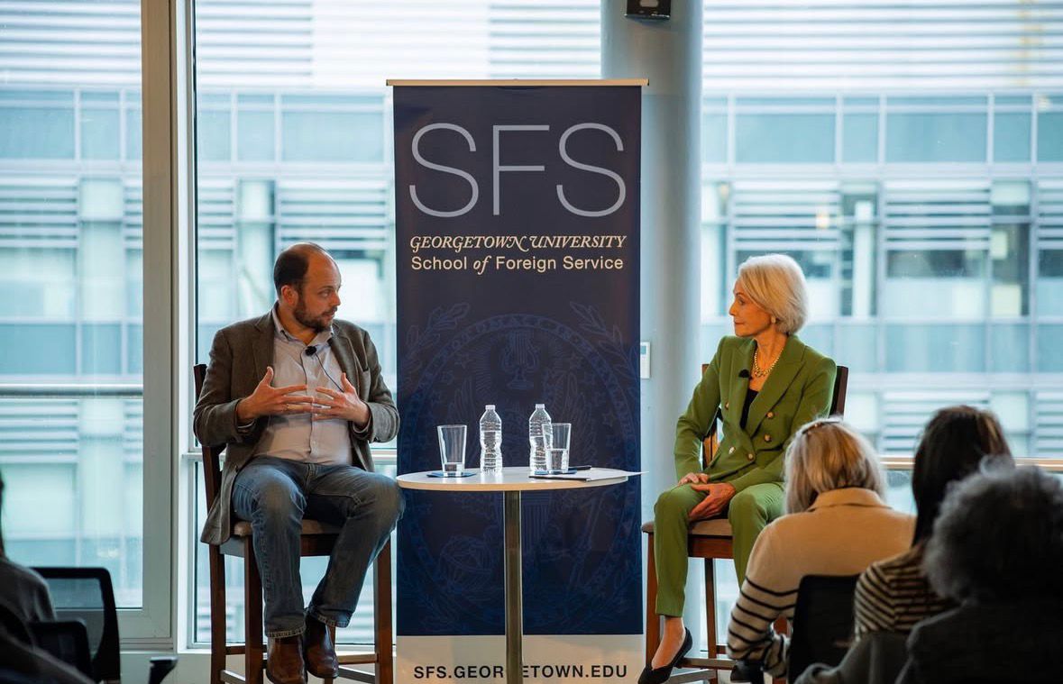 Vladimir Kara-Murza and Jill Dougherty in conversation at CERES event
