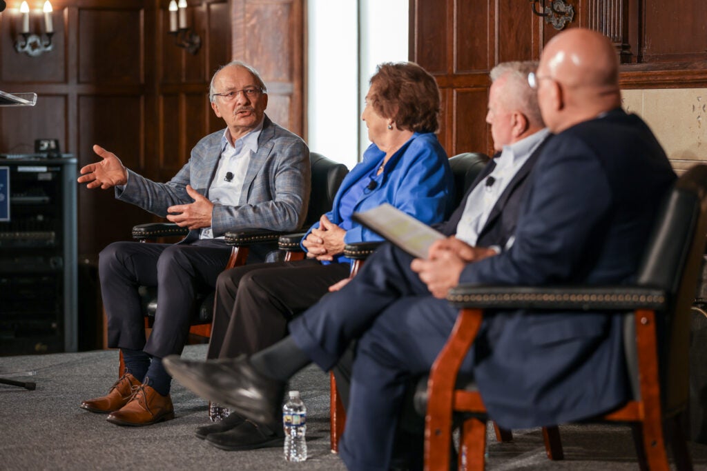 Panelists in Copley Formal Lounge